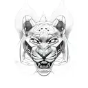 Panther tattoo design idea