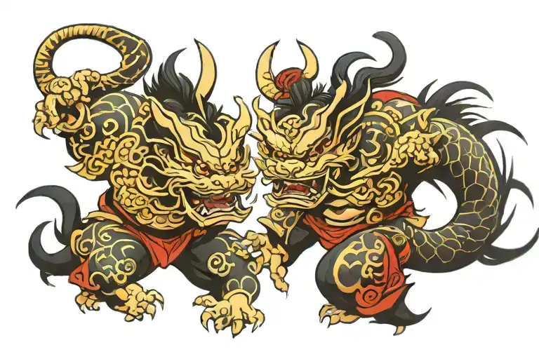 raijin and fujin back tattoo tattoo design idea