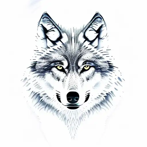 wolf with the name Alex  tattoo design idea