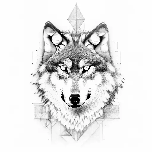wolf with the name alex in it tattoo design idea