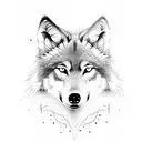 wolf with the name Alex  tattoo design idea