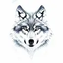wolf with the name Alex  tattoo design idea