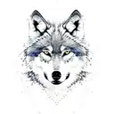 wolf with the name Alex  tattoo design idea