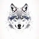 wolf with the name Alex  tattoo design idea