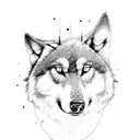 wolf with the name alex in it tattoo design idea