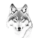 wolf with the name alex in it tattoo design idea