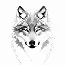 wolf with the name Alex  tattoo design idea
