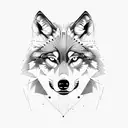 wolf with the name Alex  tattoo design idea