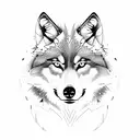 wolf with the name Alex  tattoo design idea
