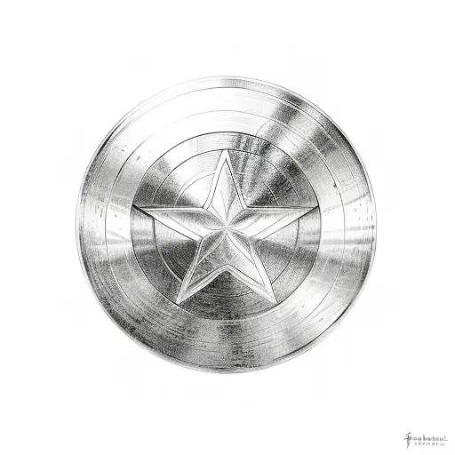 captain america shield tattoo design idea