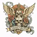 liberty or death tattoo tattoo design idea