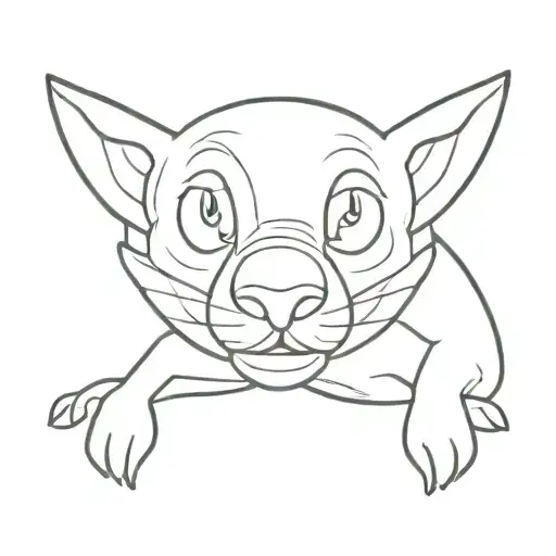 glep from smiling friends tattoo design idea