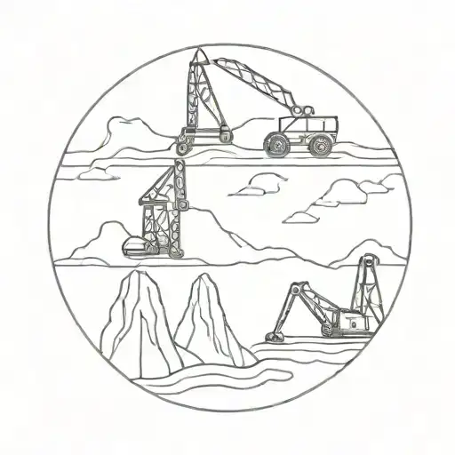 driiling mining tattoo tattoo design idea