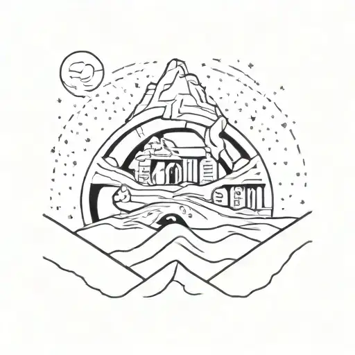 Plato's allegory of the cave tattoo design idea