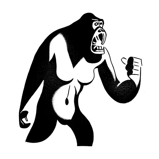 King Kong in Miami tattoo design idea
