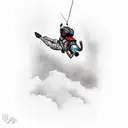 skydive freefall  tattoo design idea