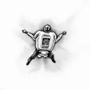 skydive freefall  tattoo design idea