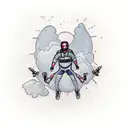 skydive freefall  tattoo design idea