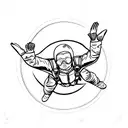skydive freefall  tattoo design idea