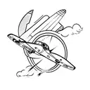 skydive freefall  tattoo design idea