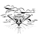skydive freefall  tattoo design idea