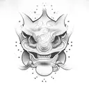 monk with lantern tattoo design idea