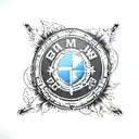 bmw logo tattoo design idea