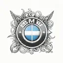 bmw logo tattoo design idea