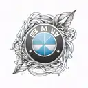 bmw logo tattoo design idea