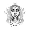african godess tattoo design idea