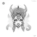 african godess tattoo design idea