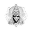 african godess tattoo design idea