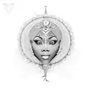 african godess tattoo design idea
