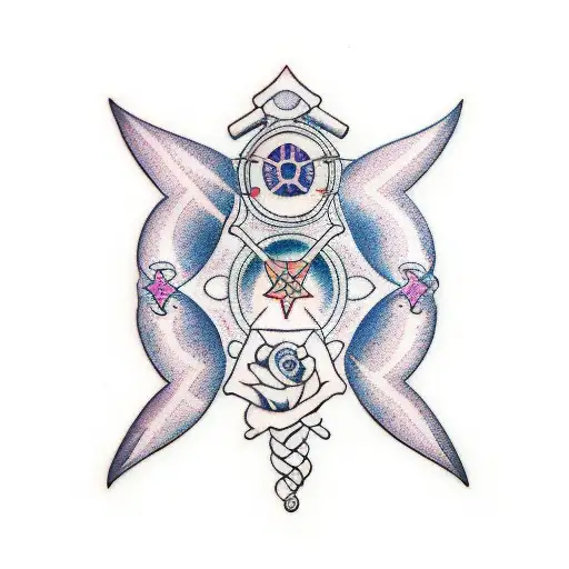 gemini, pisces, acquarius, cancer tattoo design idea