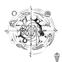 gemini, pisces, acquarius, cancer tattoo design idea