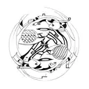 gemini, pisces, acquarius, cancer tattoo design idea