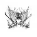 Icarus with Burning Wings tattoo design idea