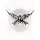 Icarus with Burning Wings tattoo design idea