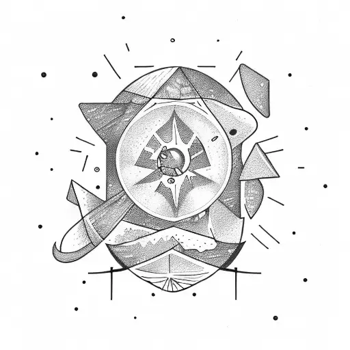 hammock, meteor shower  tattoo design idea