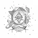 hammock, meteor shower  tattoo design idea