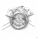 hammock, meteor shower  tattoo design idea