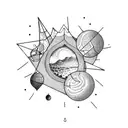 hammock, meteor shower  tattoo design idea