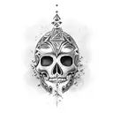 mexican Warrior skull tattoo design idea