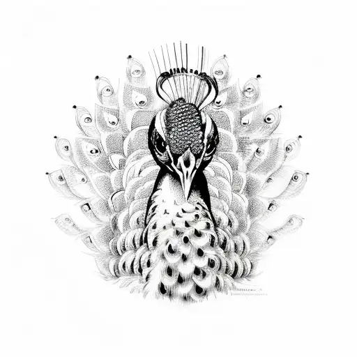 Peacock tattoo design idea