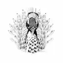 Peacock tattoo design idea