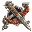 Roman sword tattoo design idea