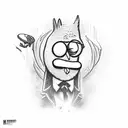 Benson regular show cursed tattoo design idea