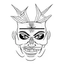ROSTO FELIZ E TRISTE tattoo design idea