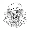 ROSTO FELIZ E TRISTE tattoo design idea