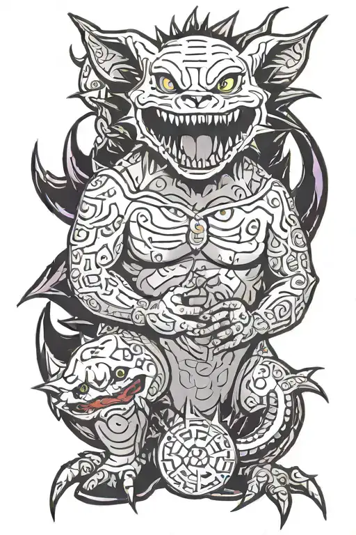 post Malone performing around Pokémon gengar tattoo tattoo design idea
